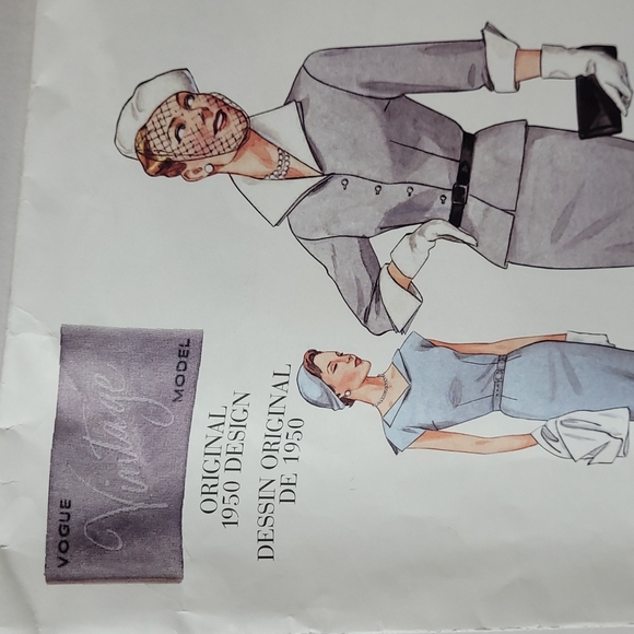 UNCUT Vogue Vintage Model Original 1950 Design Sewing Pattern 2402 Limited Ed - Picture 2 of 9